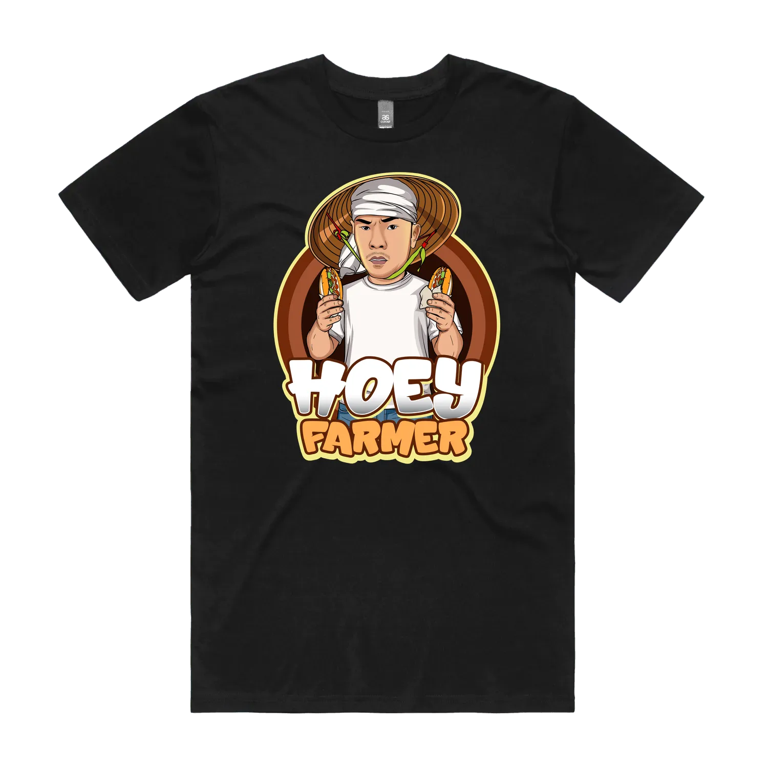 Black front flat lay