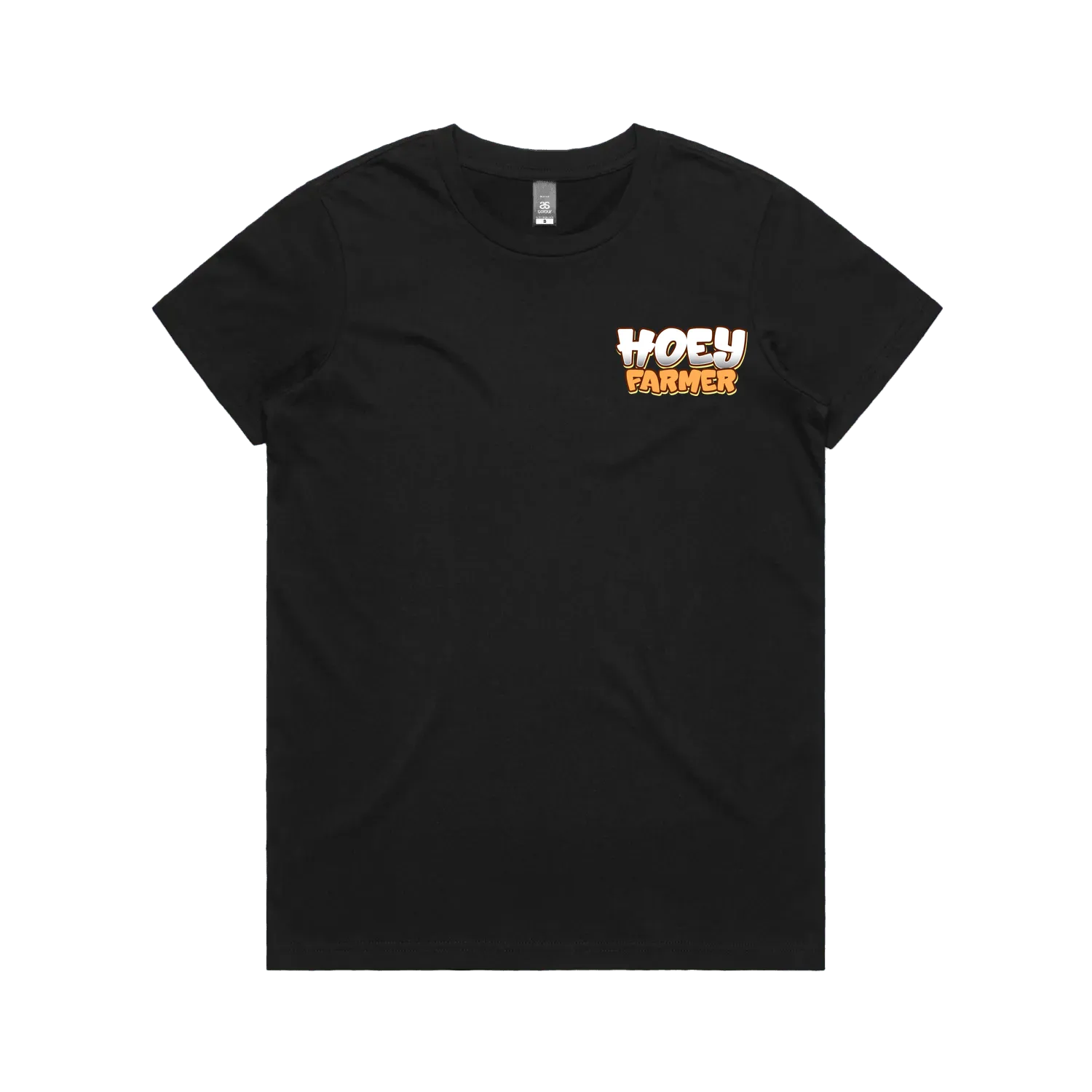 Black front flat lay