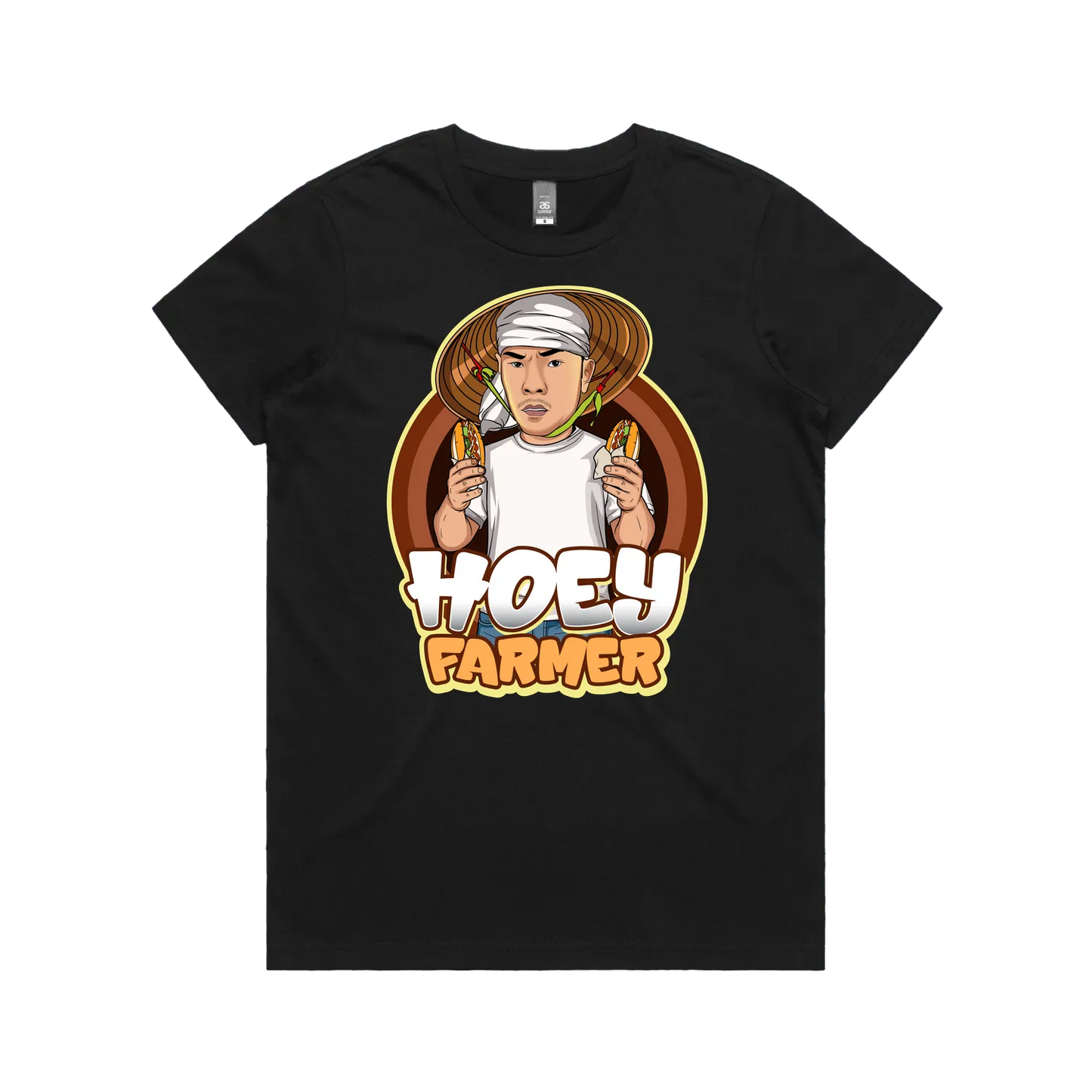 Black front flat lay