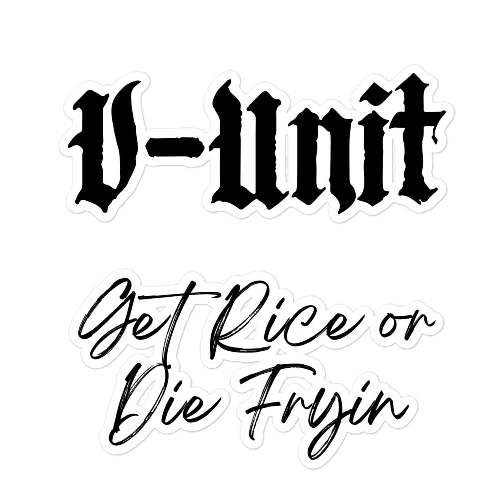 V-Unit Get Rice Bubble-free stickers